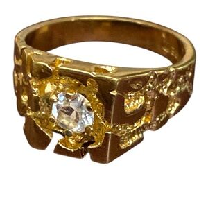Men’s 18 K HGE Gold Textured Ring